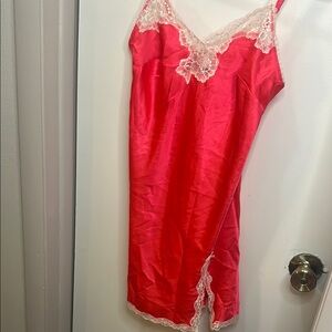 Elegant Pink Lace Trim Slip